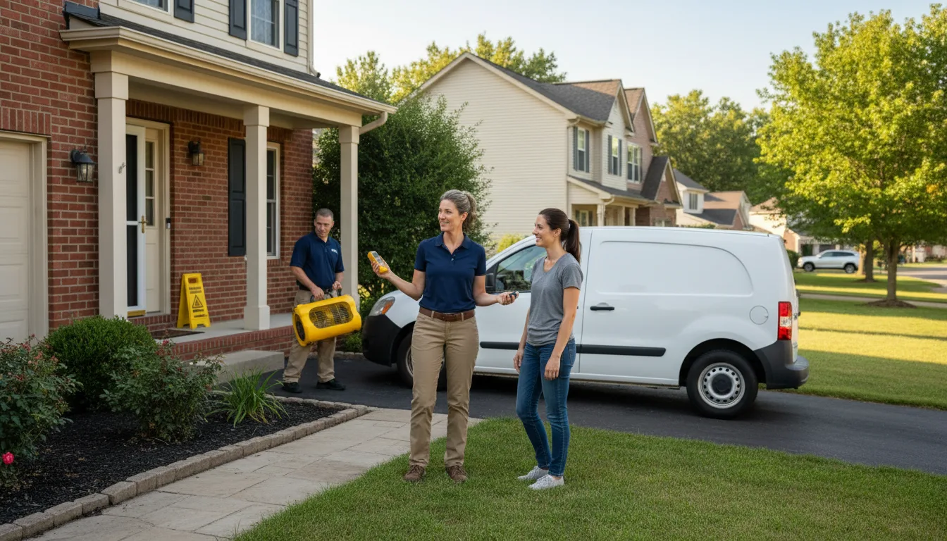 Residential water damage restoration in Pittsboro, MS